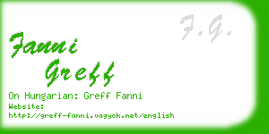 fanni greff business card